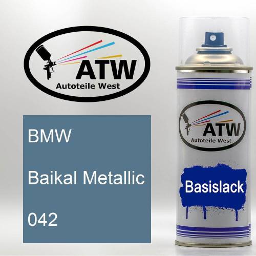 BMW, Baikal Metallic, 042: 400ml Sprühdose, von ATW Autoteile West.